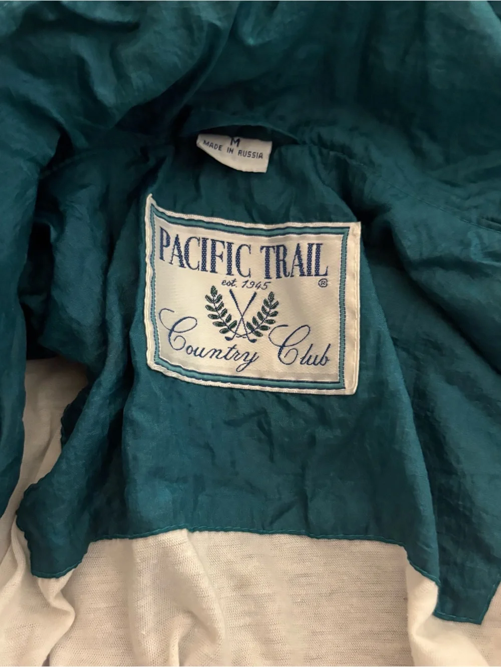 Pacific Trail Teal Women's Lightweight Jacket Medium Hiking Vintage Country Club